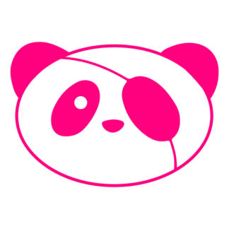 Covered Eye Panda Decal (Hot Pink)